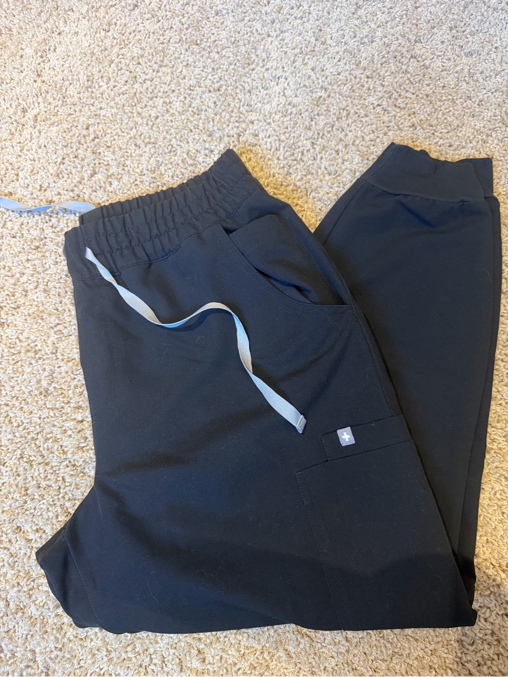 Figs black High Waisted Uman Relaxed - Petite Jogger Scrub Pants